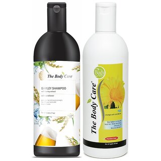The Body Care Beer Shampoo and Egg Shampoo, 400ml, Combo