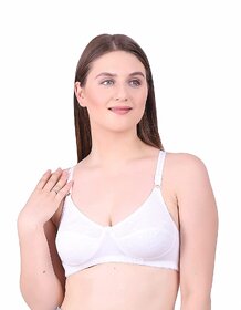 Women Full Coverage Non Padded Bra(White)