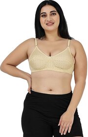Women Printed  Medium  Coverage Non Padded  Bra(Skin)