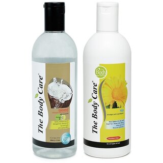 The Body Care Coconut Shampoo and Egg Shampoo, 400ml, Combo