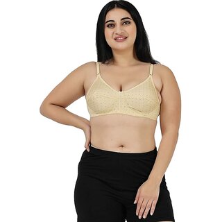 Women Printed  Medium  Coverage Non Padded  Bra(Skin)