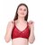 Women Half Coverage Non Padded net Bra(Red)