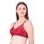 Women Half Coverage Non Padded net Bra(Red)