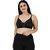 Women Half Coverage Non Padded net Bra(Black)