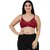 Women Half Coverage Non Padded net Bra(Maroon)