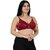Women Half Coverage Non Padded net Bra(Maroon)