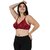 Women Half Coverage Non Padded net Bra(Maroon)