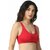 Women Cami Bra Lightly Padded Bra(Red)