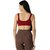 Women's Cotton Non-Padded Wire Free Full-Coverage Bra (Maroon)