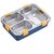 Stainless Steel 3 Compartment Lunch Boxes with Removable Inner Plate Reusable Microwave  Freezer Safe (Green)