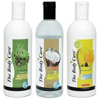 The Body Care Herbal Shampoo, Coconut Shampoo and Egg Shampoo, 400ml Each, Combo