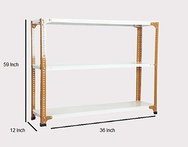 Buy Spacious Heavy Duty slotted Angle rack (Powder Coating) with Extra ...