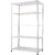 Spacious CRC Sheet 5 Shelf Multipurpose powder coating Rack ,122448 (White) Luggage Rack 20 Gauge shelves & 14 Gauge Angle Luggage Rack Luggage Rack