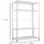 Spacious CRC Sheet 5 Shelf Multipurpose powder coating Rack ,122448 (White) Luggage Rack 20 Gauge shelves & 14 Gauge Angle Luggage Rack Luggage Rack