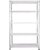 Spacious CRC Sheet 5 Shelf Multipurpose powder coating Rack ,122448 (White) Luggage Rack 20 Gauge shelves & 14 Gauge Angle Luggage Rack Luggage Rack