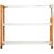 Spacious Slotted angle crc sheet 3 shelves multipurpose powder coating storage rack 122447 ( Orange & ivory ) Luggage Rack 20 Gauge shelves & 14 Gauge Angle Luggage Rack Luggage Rack