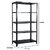Spacious 5 Shelf Multipurpose Slotted Angle Rack , 123378 (Grey) Luggage Rack Pack of 2 Luggage Rack