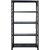 Spacious 5 Shelf Multipurpose Slotted Angle Rack , 123378 (Grey) Luggage Rack Pack of 2 Luggage Rack