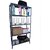 Spacious 5 Shelf Multipurpose Slotted Angle Rack , 123378 (Grey) Luggage Rack Pack of 2 Luggage Rack
