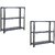 Spacious 3 Shelf Multipurpose Slotted Angle Rack , 123347 (Grey) Luggage Rack Pack of 2 Luggage Rack Luggage Rack Luggage Rack