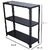 Spacious 3 Shelf Multipurpose Slotted Angle Rack , 123347 (Grey) Luggage Rack Pack of 2 Luggage Rack Luggage Rack Luggage Rack