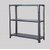 Spacious Heavy Duty Luggage Rack with Extra weight capacity in per shelves 20gauge shv 14gauge Angle Dimension 15X24X37 3shv (Color Full Grey ). Luggage Rack Luggage Rack