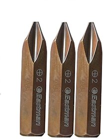 Eastman Impact Driver BIt Set, Chrome vanadium Steel, 5/16inch Hex Bit In Sand Finish, 36mm, EID-5001