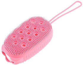 Eastern Club Silicone Bubble Bath Quick Foaming Scrubbing Soft Rubbing Massage Body Cleaner Brush Pack of-1