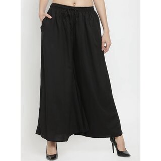 TNQ Women Full Flared Rayon Palazzo  Flared Sharara  Regular Fit Rayon Palazzo Pants