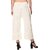 Pack of 2 Women Relaxed Cream, White Cotton Blend Trousers