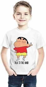 Boys Cartoon/Superhero Cotton Blend T Shirt (White, Pack of 1)