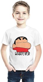 Boys Cartoon/Superhero Cotton Blend T Shirt (White, Pack of 1)