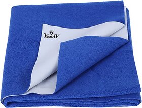 Keviv Cotton Baby Bed Protecting Mat  (Royal Blue, Small)