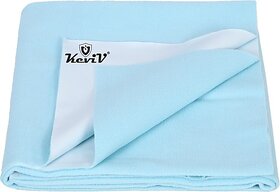 Keviv Cotton Baby Bed Protecting Mat  (Baby Blue, Medium)