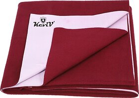 Keviv Cotton Baby Bed Protecting Mat  (Maroon, Large)