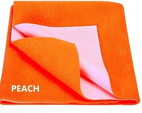 Keviv Cotton Baby Bed Protecting Mat  (Peach, Medium)