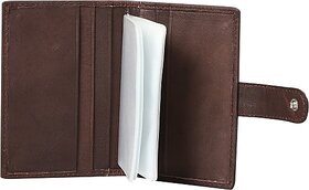 Keviv Men Casual, Formal Brown Genuine Leather Card Holder  (18 Card Slots)