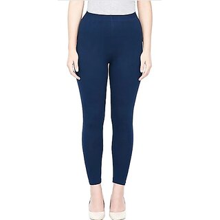Viaan Ankle Length Ethnic Wear Legging (Dark Blue, Solid)