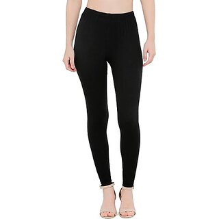 Viaan Footed  Ethnic Wear Legging (Black, Solid)