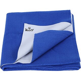 Keviv Cotton Baby Bed Protecting Mat  (Royal Blue, Medium)
