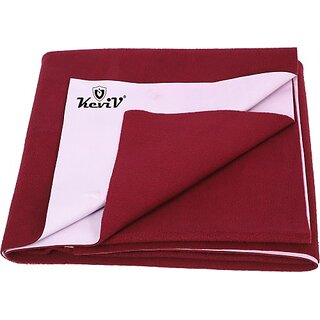 Keviv Cotton Baby Bed Protecting Mat  (Maroon, Large)