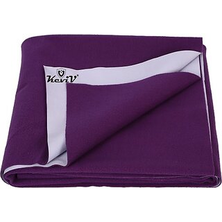 Keviv Cotton Baby Bed Protecting Mat  (Plum, Extra Large)