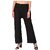 Pack of 2 Women Relaxed Black, Red Cotton Blend Trousers