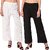 Pack of 2 Women Relaxed Black, Pink Cotton Blend Trousers