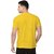 Graphic Print Men Yellow Round Neck Polyester Casual T-Shirt