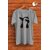 Graphic Print Men Grey Round Neck Polyester Casual T-Shirt