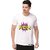Graphic Print Men White Round Neck Casual T-Shirt.