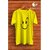 Graphic Print Men Yellow Round Neck Polyester Casual T-Shirt