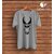 Graphic Print Men Grey Round Neck Polyester Casual T-Shirt