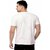 Graphic Print Men White Round Neck Casual T-Shirt